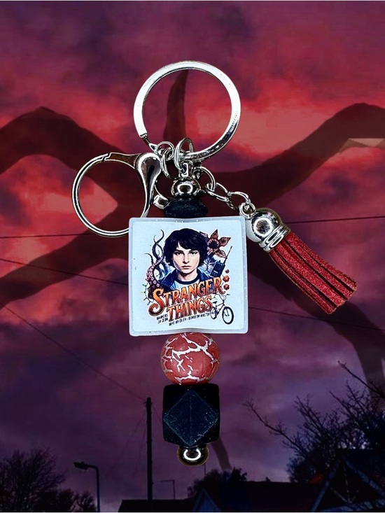 Handmade Other - Stranger Things Mike Wheeler Upside Down Keychain